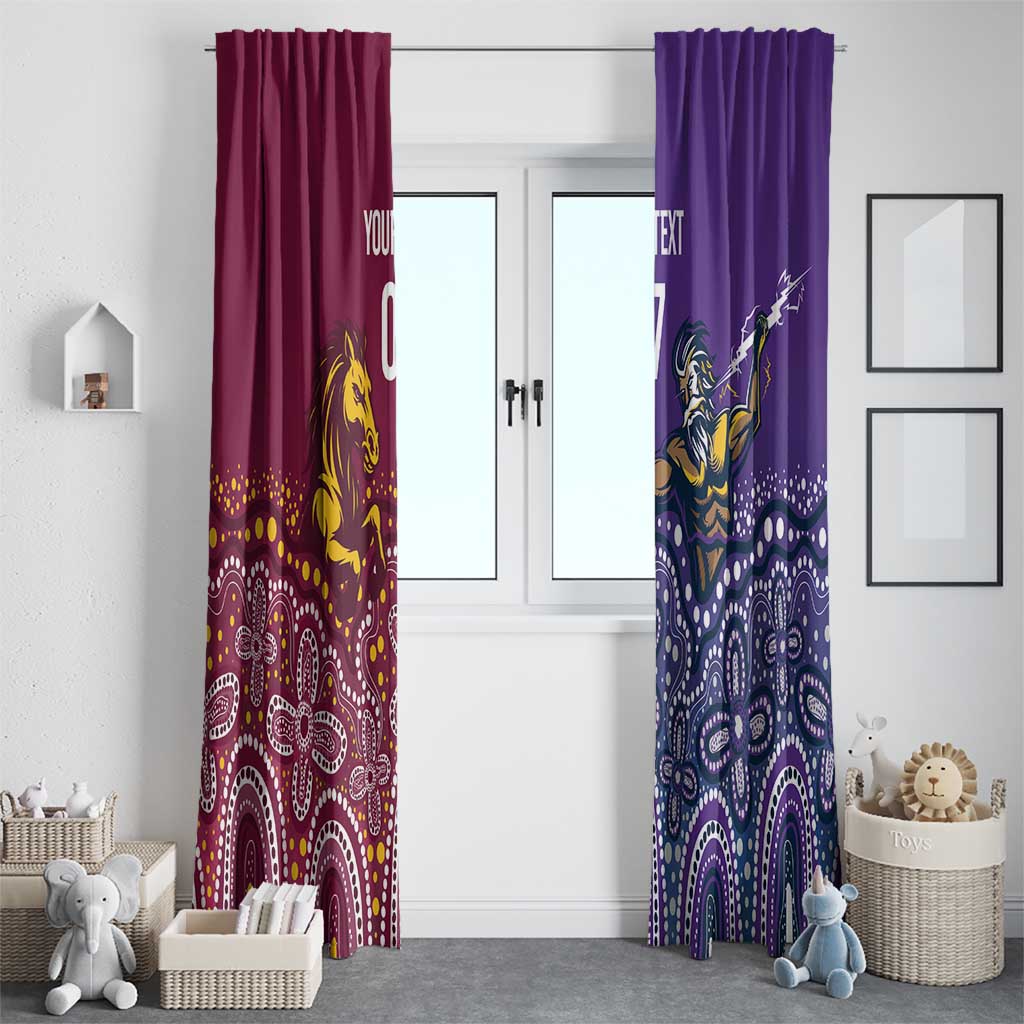 Broncos Vs Storm Rugby NRL Custom Indigenous Window Curtain Fight To The Last - Aussie Hoodie