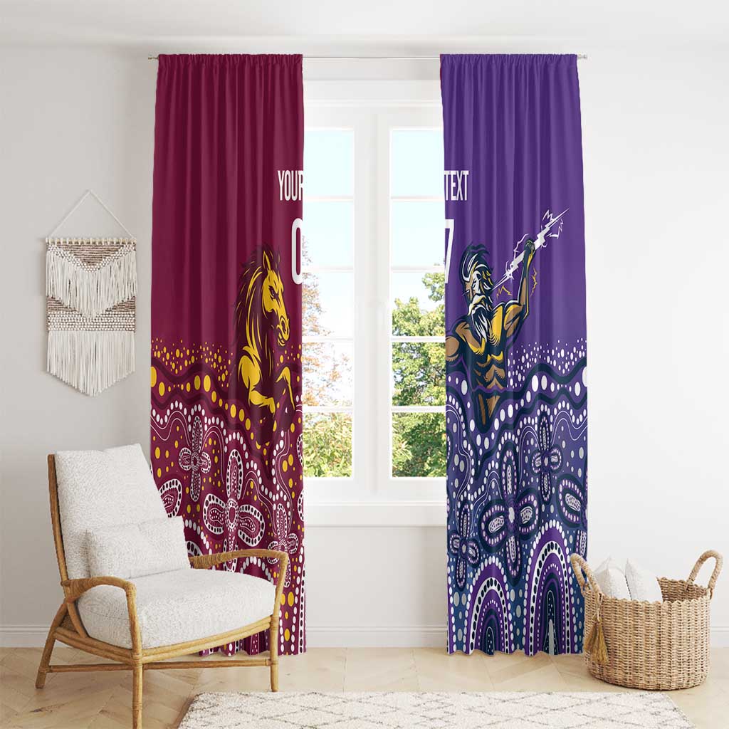 Broncos Vs Storm Rugby NRL Custom Indigenous Window Curtain Fight To The Last - Aussie Hoodie