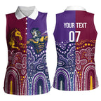 Broncos Vs Storm Rugby NRL Custom Indigenous Women Sleeveless Polo Shirt Fight To The Last - Aussie Hoodie
