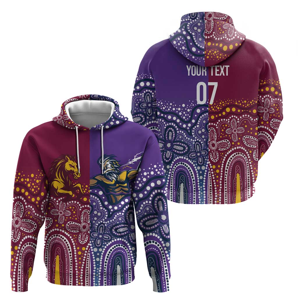 Broncos Vs Storm Rugby NRL Custom Indigenous Zip Hoodie Fight To The Last - Aussie Hoodie