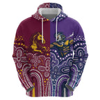 Broncos Vs Storm Rugby NRL Custom Indigenous Zip Hoodie Fight To The Last - Aussie Hoodie