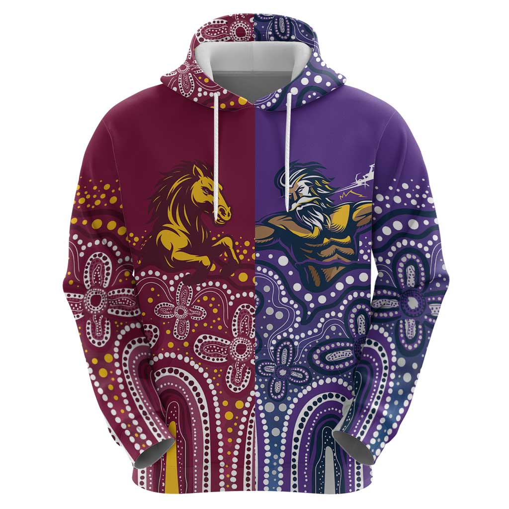 Broncos Vs Storm Rugby NRL Custom Indigenous Zip Hoodie Fight To The Last - Aussie Hoodie