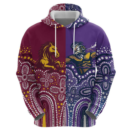 Broncos Vs Storm Rugby NRL Custom Indigenous Zip Hoodie Fight To The Last - Aussie Hoodie