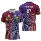 Broncos Vs Storm Rugby NRL Custom Indigenous Zipper Polo Shirt Fight To The Last - Aussie Hoodie