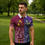Broncos Vs Storm Rugby NRL Custom Indigenous Zipper Polo Shirt Fight To The Last - Aussie Hoodie