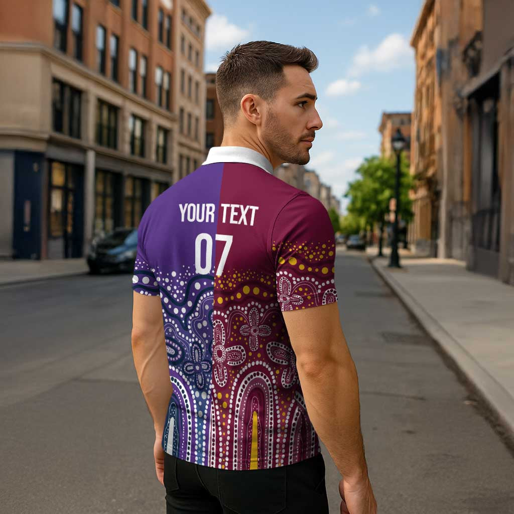 Broncos Vs Storm Rugby NRL Custom Indigenous Zipper Polo Shirt Fight To The Last - Aussie Hoodie