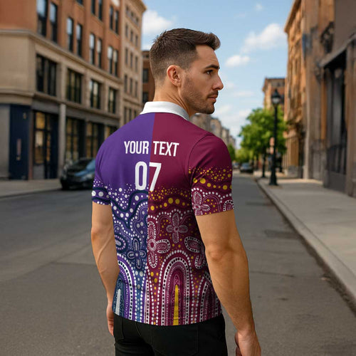 Broncos Vs Storm Rugby NRL Custom Indigenous Zipper Polo Shirt Fight To The Last - Aussie Hoodie