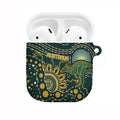 Australia Kangaroos Indigenous AirPods Case Aboriginal Arts - Rising Sun