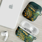 Australia Kangaroos Indigenous AirPods Case Aboriginal Arts - Rising Sun