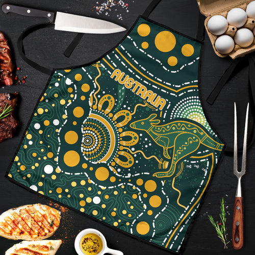 Australia Kangaroos Indigenous Apron Aboriginal Arts - Rising Sun