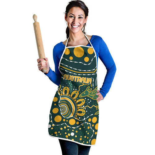 Australia Kangaroos Indigenous Apron Aboriginal Arts - Rising Sun