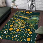 Australia Kangaroos Indigenous Area Rug Aboriginal Arts - Rising Sun
