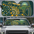 Australia Kangaroos Indigenous Auto Sun Shade Aboriginal Arts - Rising Sun