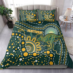 Australia Kangaroos Indigenous Bedding Set Aboriginal Arts - Rising Sun