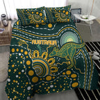 Australia Kangaroos Indigenous Bedding Set Aboriginal Arts - Rising Sun