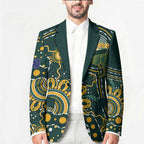 Australia Kangaroos Custom Indigenous Personalised Blazer Aboriginal Arts - Rising Sun