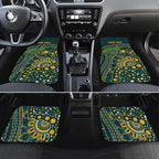 Australia Kangaroos Custom Indigenous Personalised Car Mats Aboriginal Arts - Rising Sun