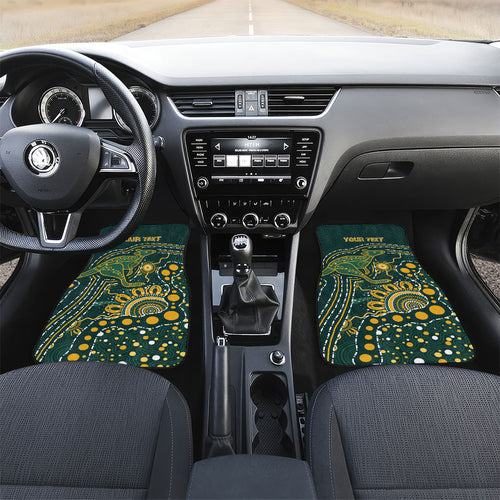 Australia Kangaroos Custom Indigenous Personalised Car Mats Aboriginal Arts - Rising Sun