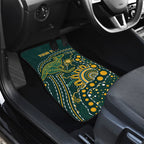 Australia Kangaroos Custom Indigenous Personalised Car Mats Aboriginal Arts - Rising Sun