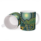 Australia Kangaroos Indigenous Ceramic Mug Aboriginal Arts - Rising Sun
