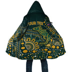 Australia Kangaroos Custom Indigenous Personalised Cloak Aboriginal Arts - Rising Sun