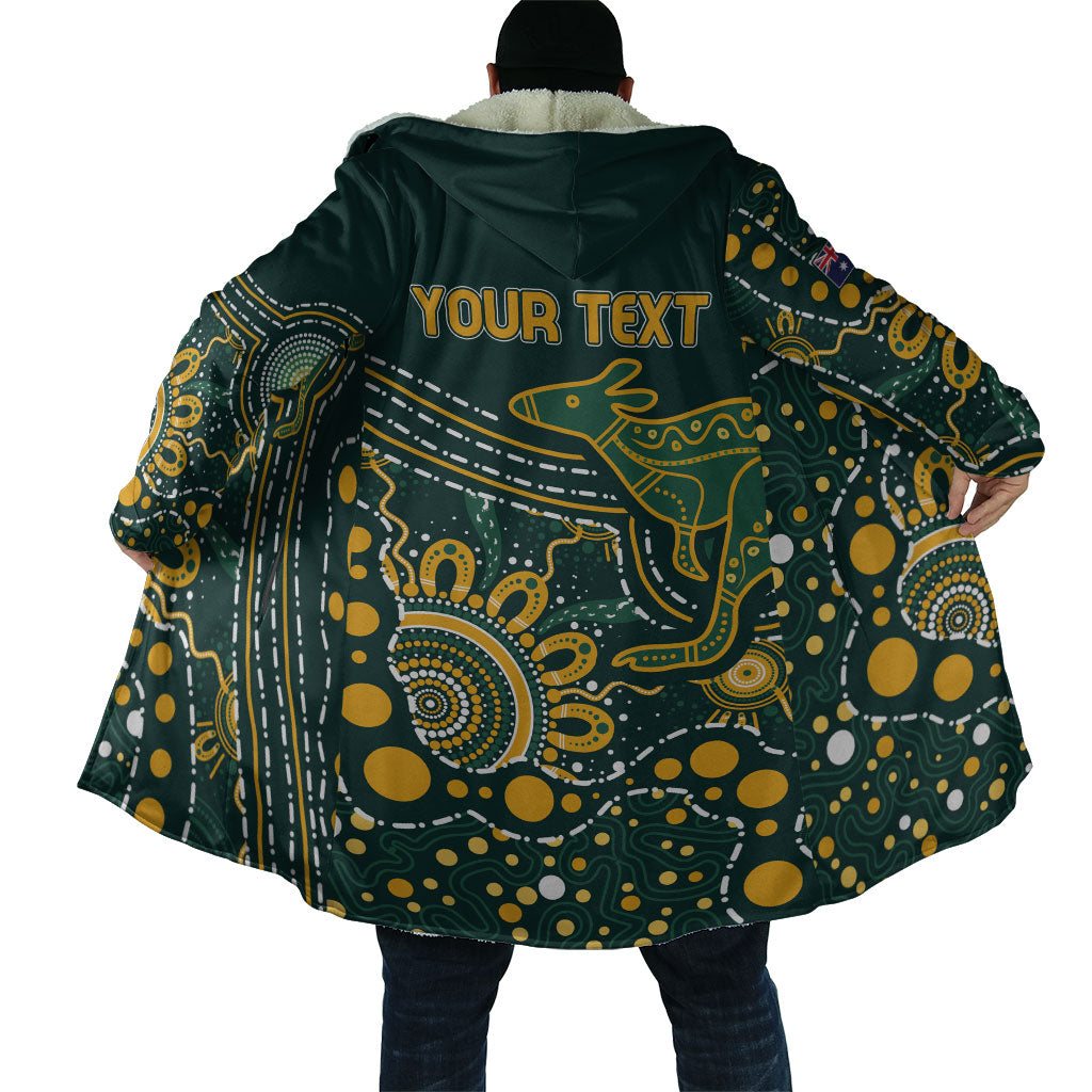 Australia Kangaroos Custom Indigenous Personalised Cloak Aboriginal Arts - Rising Sun