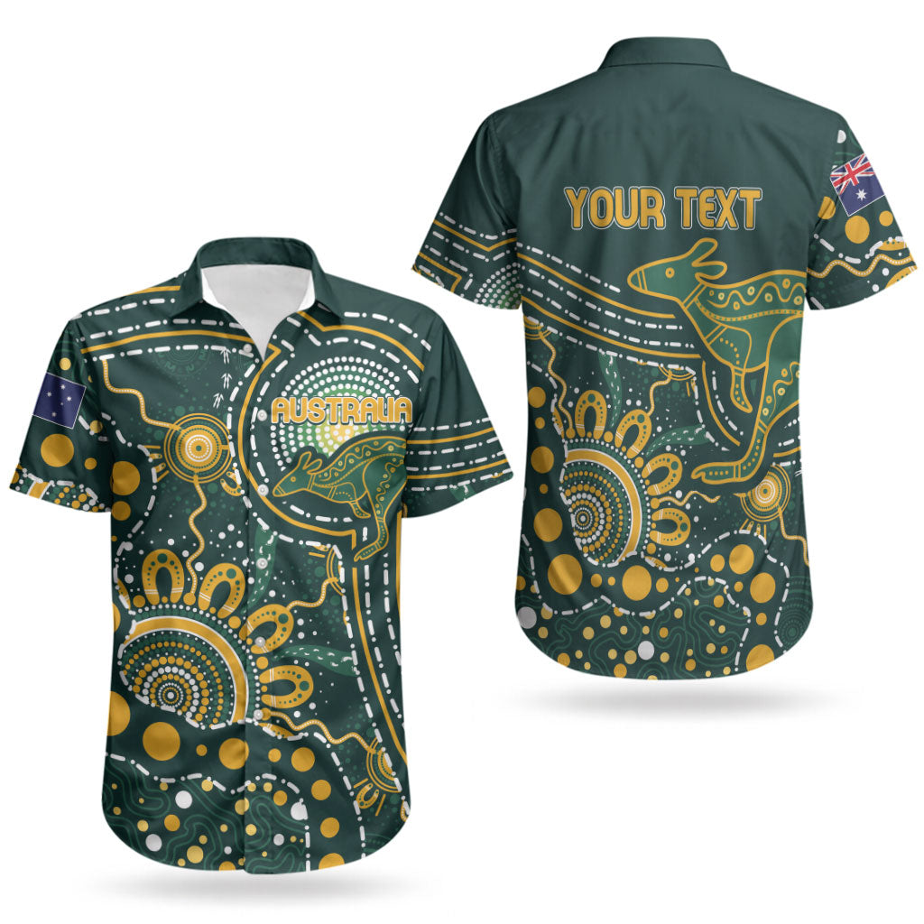 Australia Kangaroos Custom Indigenous Personalised Couples Matching Mermaid Dress and Hawaiian Shirt Aboriginal Arts - Rising Sun