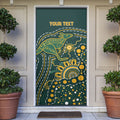 Australia Kangaroos Custom Indigenous Personalised Door Cover Aboriginal Arts - Rising Sun