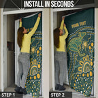 Australia Kangaroos Custom Indigenous Personalised Door Cover Aboriginal Arts - Rising Sun