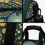 Australia Kangaroos Indigenous Duffle Bag Aboriginal Arts - Rising Sun