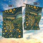 Australia Kangaroos Indigenous Garden Flag Aboriginal Arts - Rising Sun