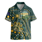 Australia Kangaroos Custom Indigenous Personalised Kid Hawaiian Shirt Aboriginal Arts - Rising Sun