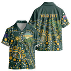 Australia Kangaroos Custom Indigenous Personalised Kid Hawaiian Shirt Aboriginal Arts - Rising Sun