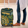 Australia Kangaroos Indigenous Luggage Cover Aboriginal Arts - Rising Sun
