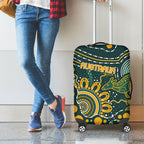Australia Kangaroos Indigenous Luggage Cover Aboriginal Arts - Rising Sun