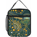 Australia Kangaroos Indigenous Lunch Bag Aboriginal Arts - Rising Sun