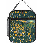 Australia Kangaroos Indigenous Lunch Bag Aboriginal Arts - Rising Sun