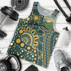 Australia Kangaroos Custom Indigenous Personalised Men Tank Top Aboriginal Arts - Rising Sun