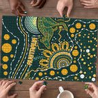 Australia Kangaroos Indigenous Puzzle Aboriginal Arts - Rising Sun