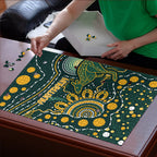 Australia Kangaroos Indigenous Puzzle Aboriginal Arts - Rising Sun