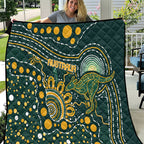 Australia Kangaroos Indigenous Quilt Aboriginal Arts - Rising Sun