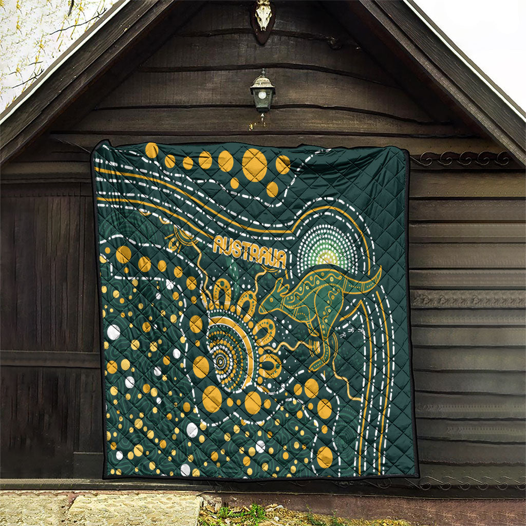 Australia Kangaroos Indigenous Quilt Aboriginal Arts - Rising Sun