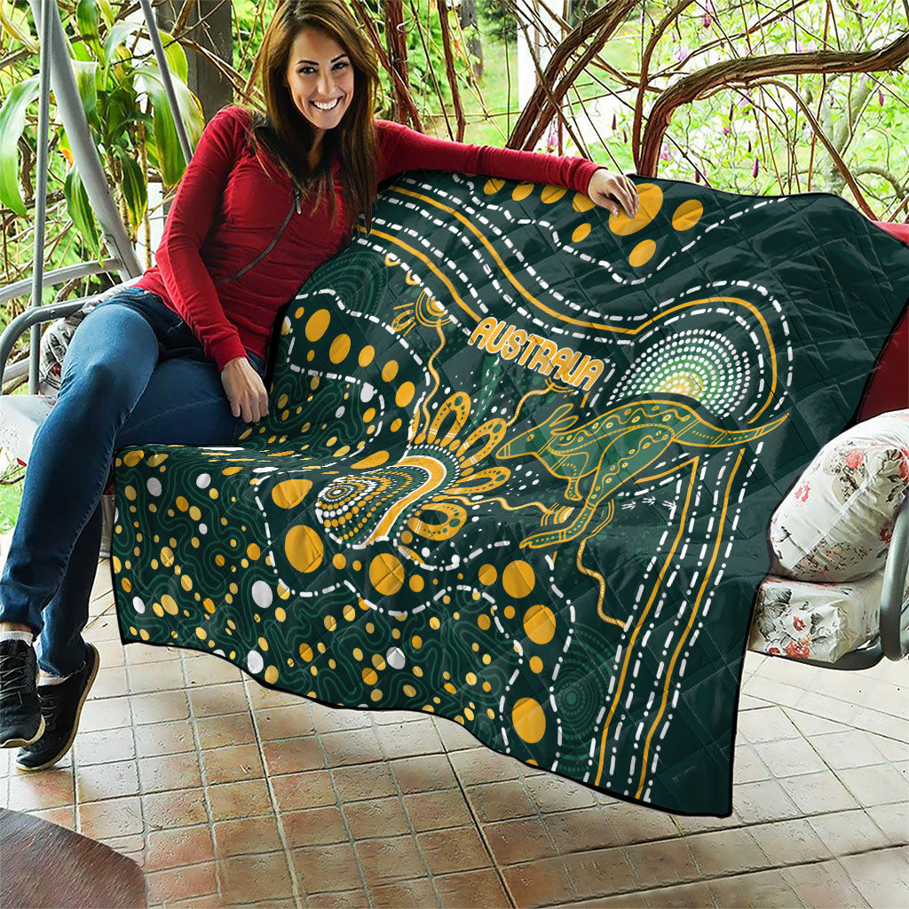 Australia Kangaroos Indigenous Quilt Aboriginal Arts - Rising Sun
