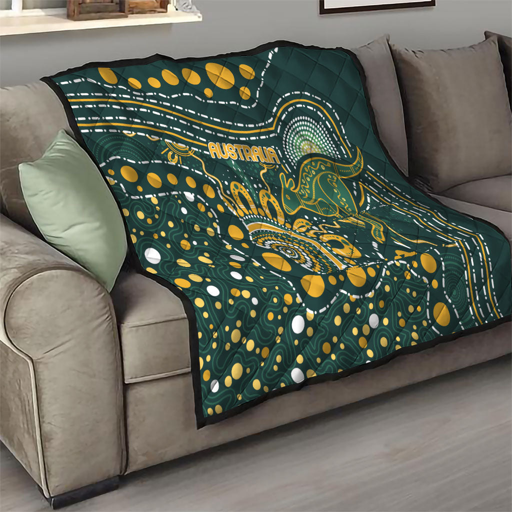 Australia Kangaroos Indigenous Quilt Aboriginal Arts - Rising Sun