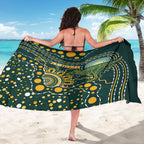 Australia Kangaroos Indigenous Sarong Aboriginal Arts - Rising Sun