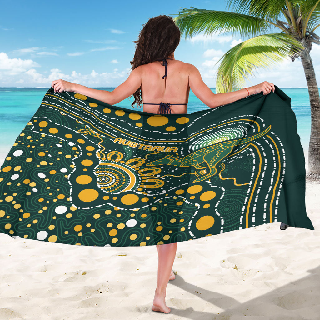Australia Kangaroos Indigenous Sarong Aboriginal Arts - Rising Sun