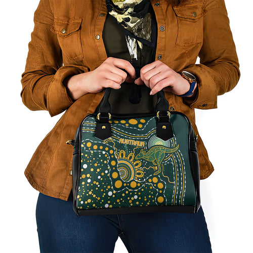 Australia Kangaroos Indigenous Shoulder Handbag Aboriginal Arts - Rising Sun