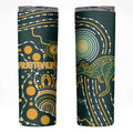 Australia Kangaroos Indigenous Skinny Tumbler Aboriginal Arts - Rising Sun