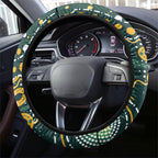 Australia Kangaroos Indigenous Steering Wheel Cover Aboriginal Arts - Rising Sun