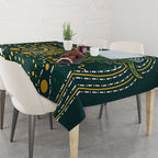 Australia Kangaroos Indigenous Tablecloth Aboriginal Arts - Rising Sun